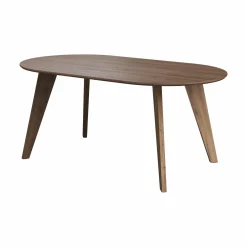 Table à manger ovale bois 6 personnes Lago - Noyer