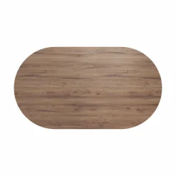 Table à manger ovale bois 6 personnes Lago - Noyer