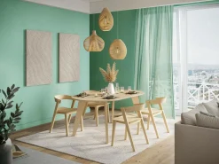 Table à manger ovale bois 6 personnes Lago - Chêne