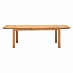 Table à manger rectangulaire chêne massif avec rallonges 6 à 10 personnes Luminescence