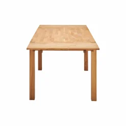 Table à manger rectangulaire chêne massif avec rallonges 6 à 10 personnes Luminescence