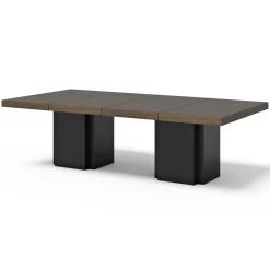 Table à manger rectangulaire Dusk - Noyer/Noir
