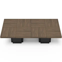 Table à manger rectangulaire Dusk - Noyer/Noir