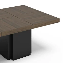 Table à manger rectangulaire Dusk - Noyer/Noir