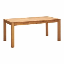 Table à manger rectangulaire chêne massif 6 personnes avec rallonges en option Luminescence