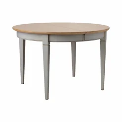 Table à manger ronde extensible bois massif 4 à 8 personnes Embellie - Gris