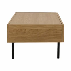 Table basse avec tiroir bois pieds métal Alex