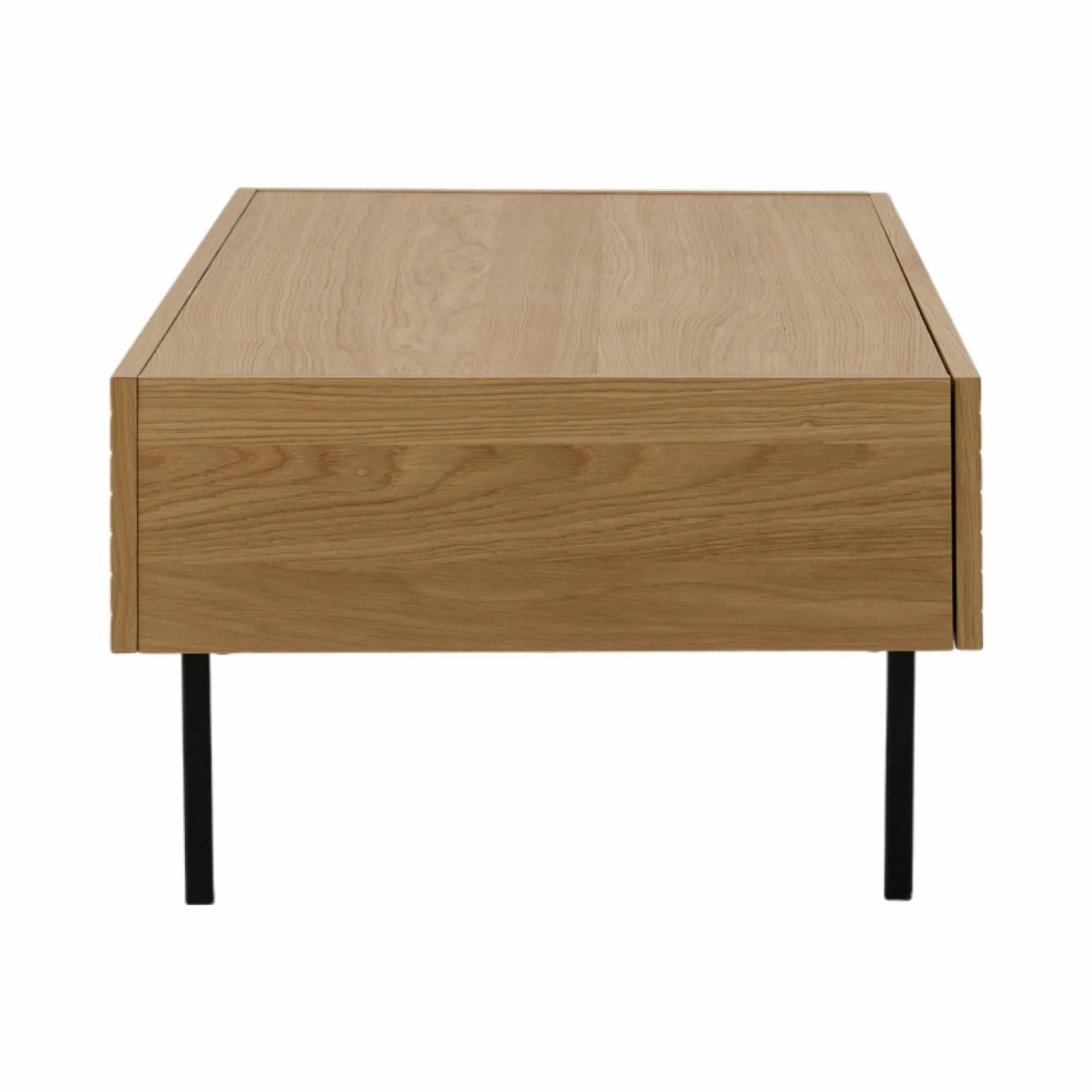 Table basse avec tiroir bois pieds métal Alex