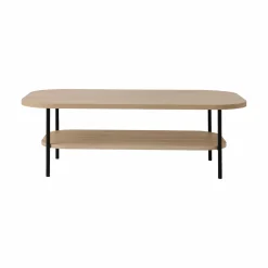 Table basse décor bois pieds métal Mila