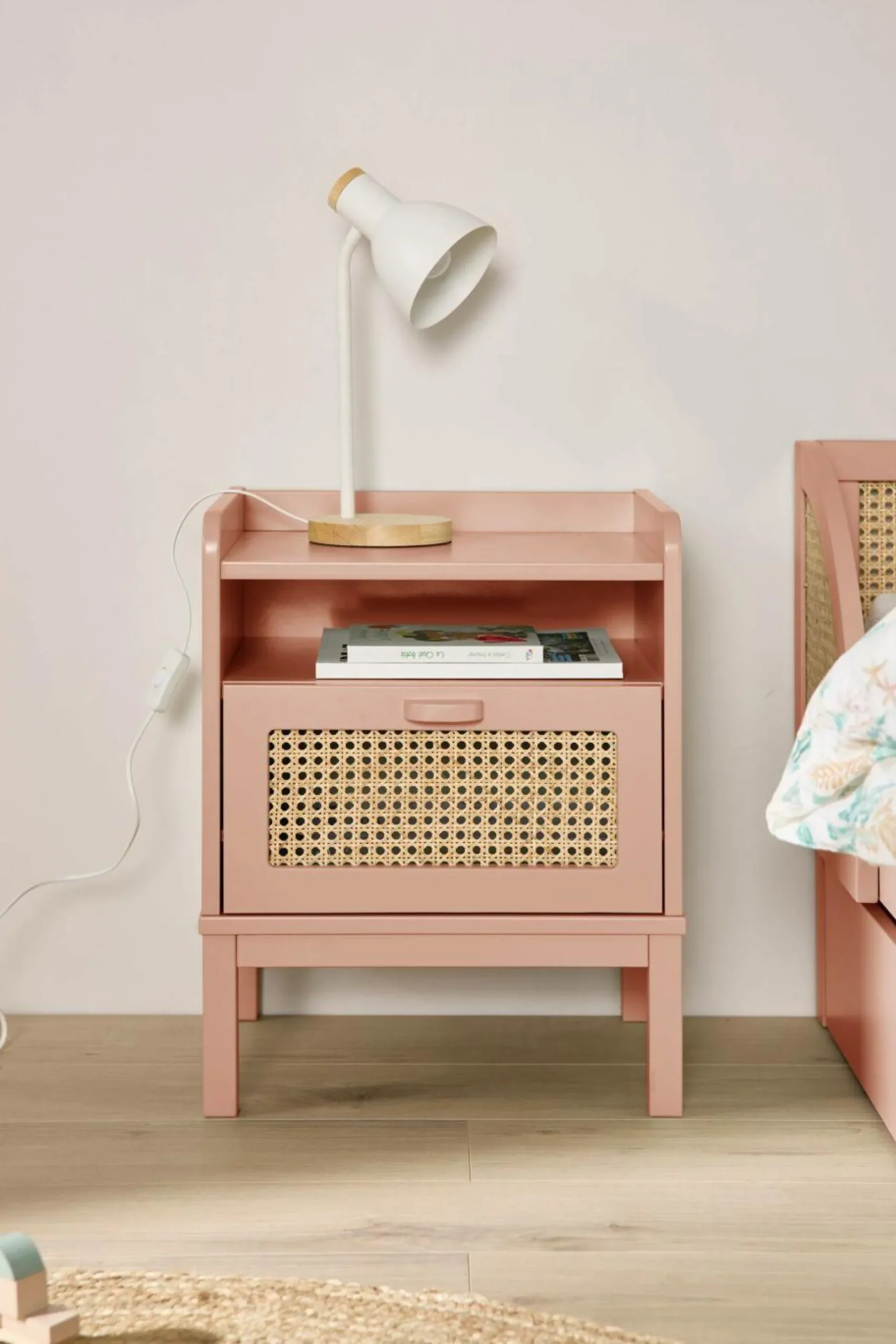 Table de chevet 1 tiroir Sam - Terracotta