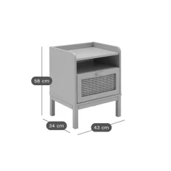 Table de chevet 1 tiroir Sam - Beige