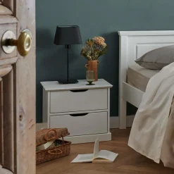 Table de chevet 2 tirois bois massif Théa