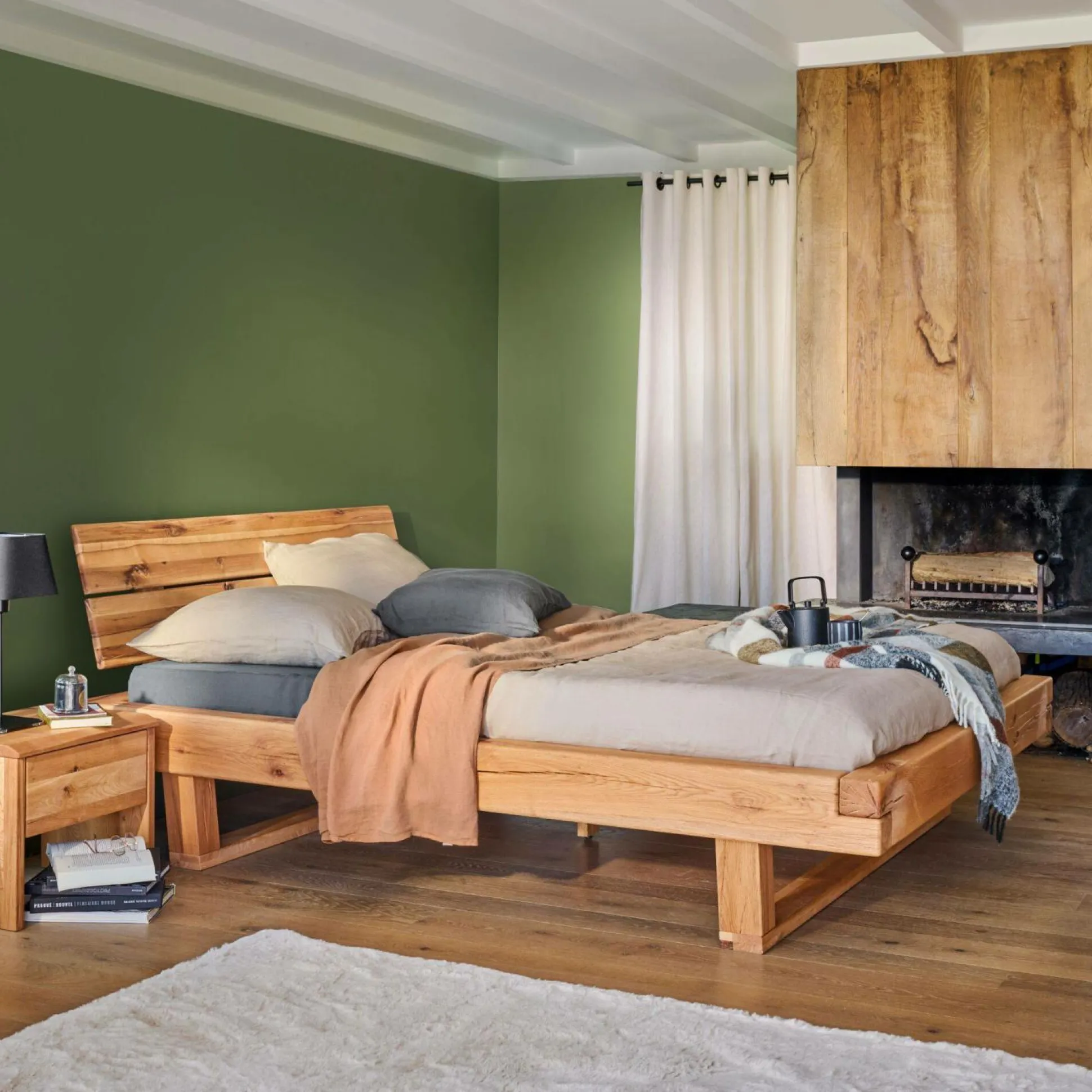 Table de chevet chêne massif Clément