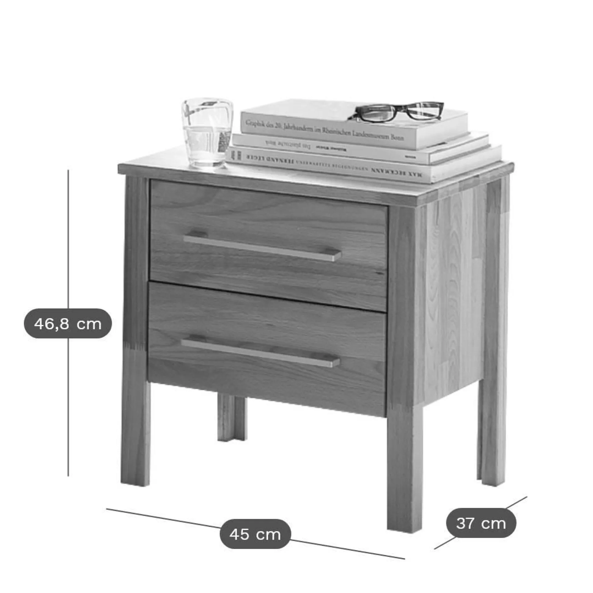 Table de chevet chêne massif Charly