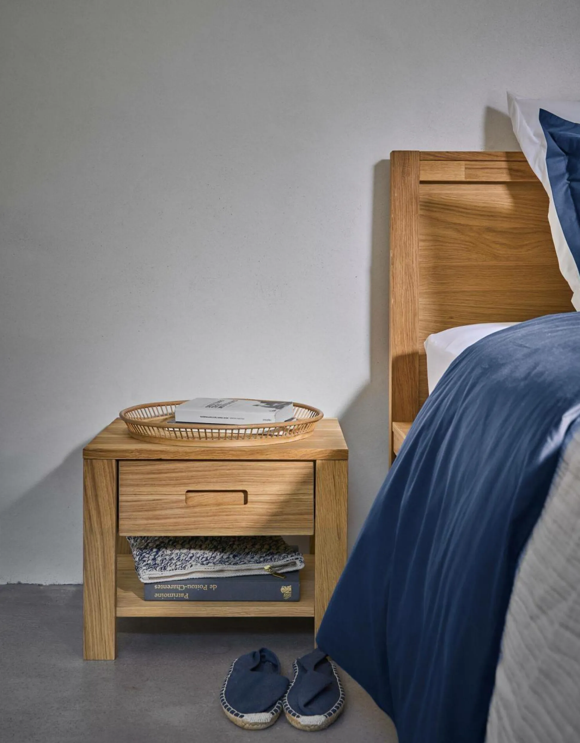 Table de chevet en bois 1 tiroir Luminescence