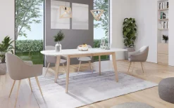 Table rectangulaire extensible Agatha CAMIF - Blanc