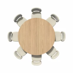 Table ronde bois 8 personnes Alba