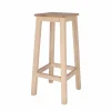 Tabouret bois massif Edgar