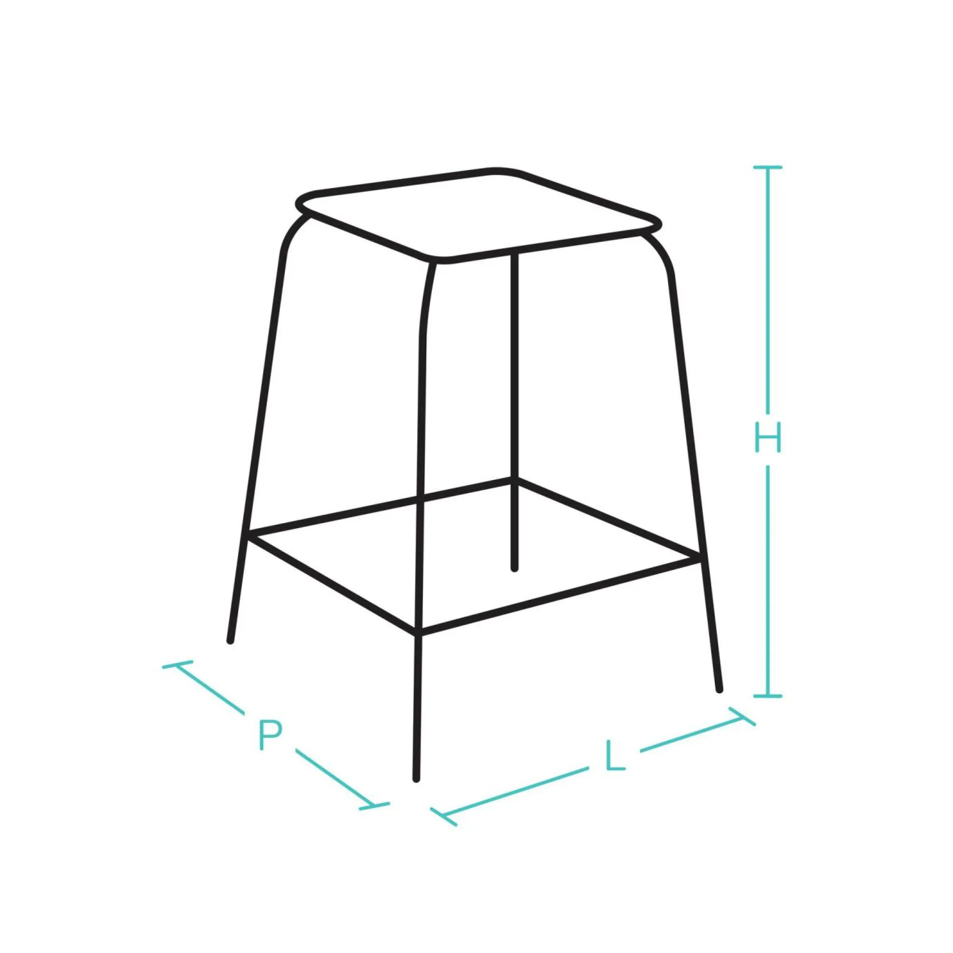 Tabouret bois massif Edgar