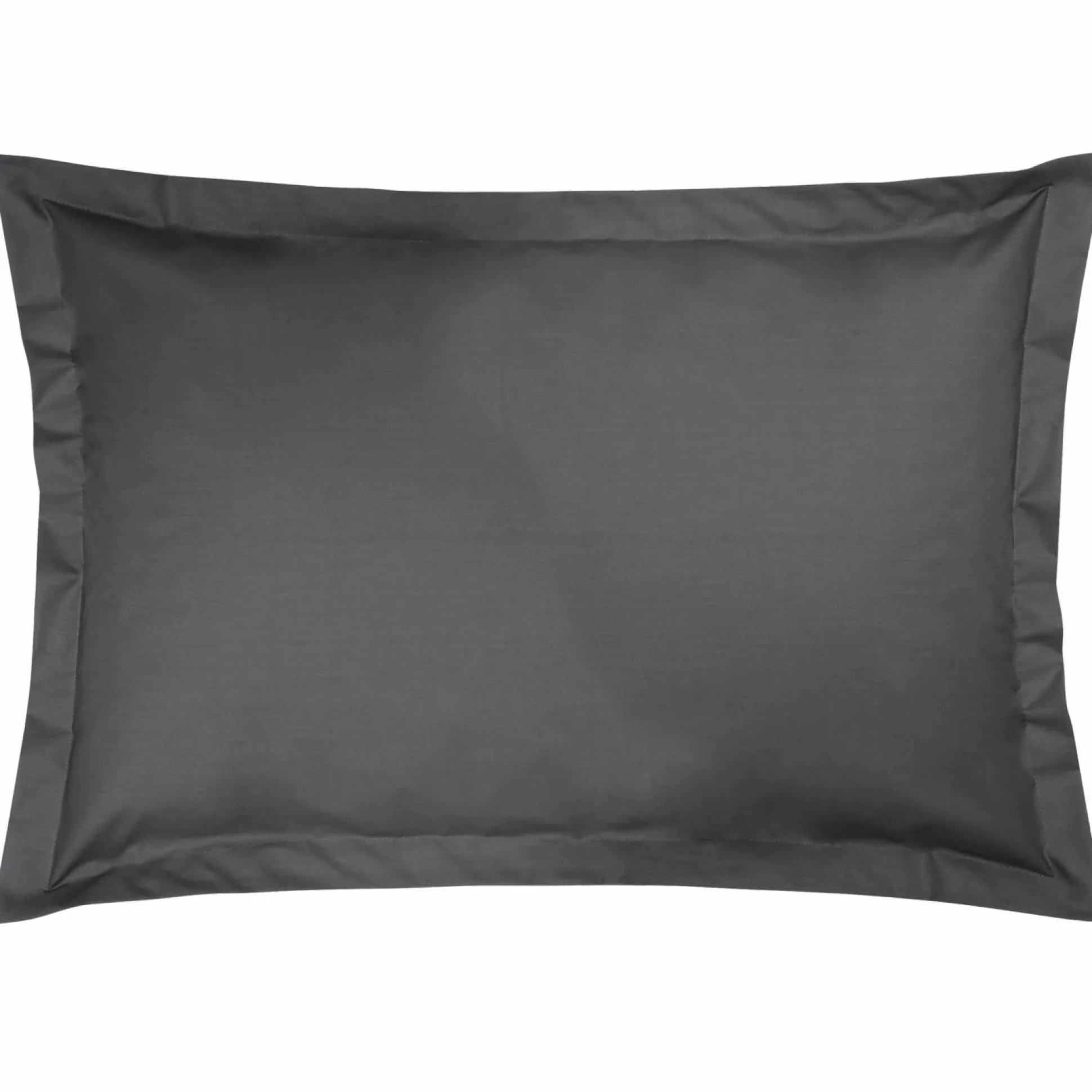 Taie coton bio Fil & Sens - Anthracite - Taie d'oreiller 50 x 75 cm