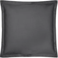 Taie coton bio Fil & Sens - Anthracite - Taie d'oreiller 65 x 65 cm