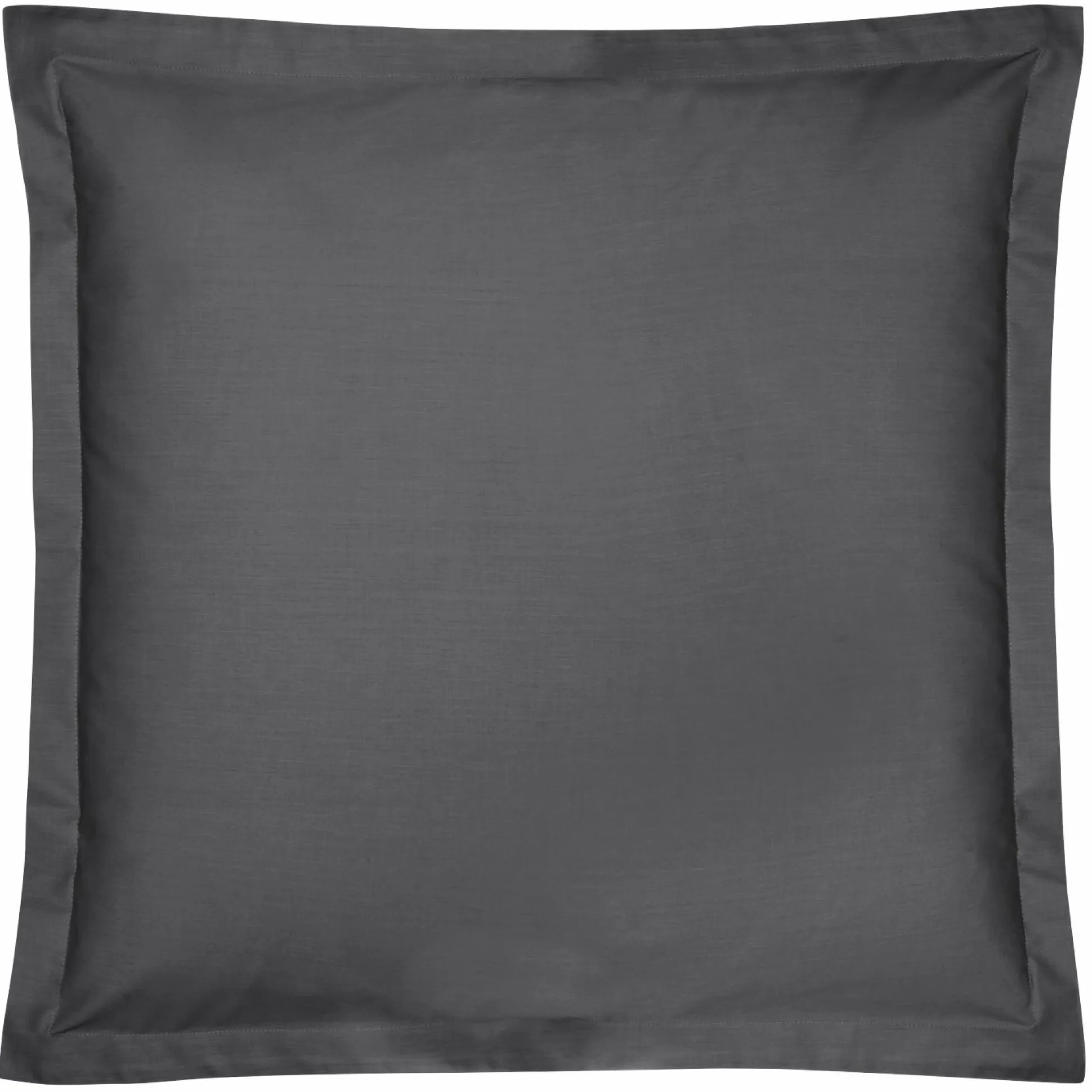 Taie coton bio Fil & Sens - Anthracite - Taie d'oreiller 65 x 65 cm
