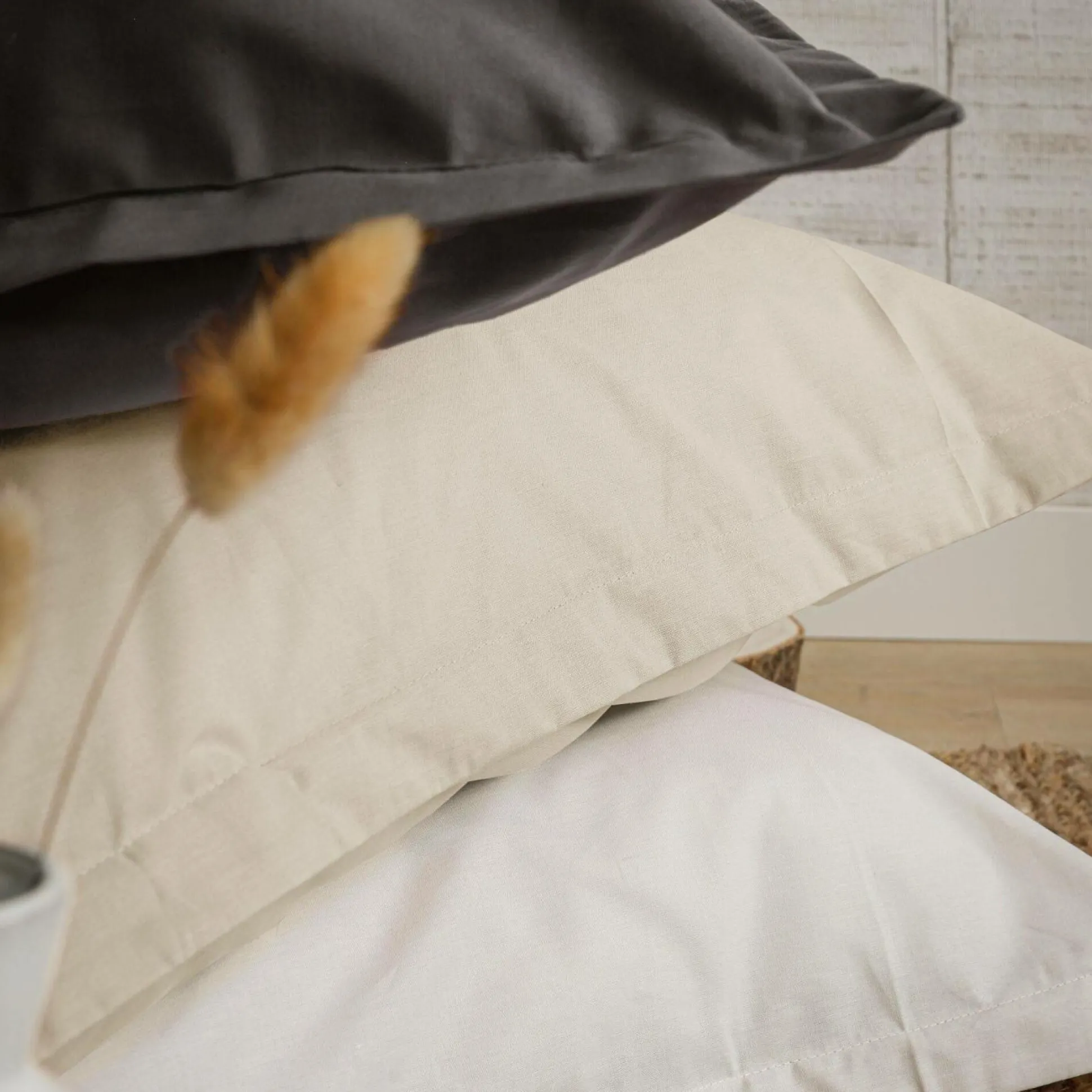 Taie de traversin coton bio Fil & Sens - Lin - Taie de traversin 43 x 185 cm