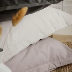 Taie de traversin coton bio Fil & Sens - Blanc - Taie de traversin 43 x 140 cm