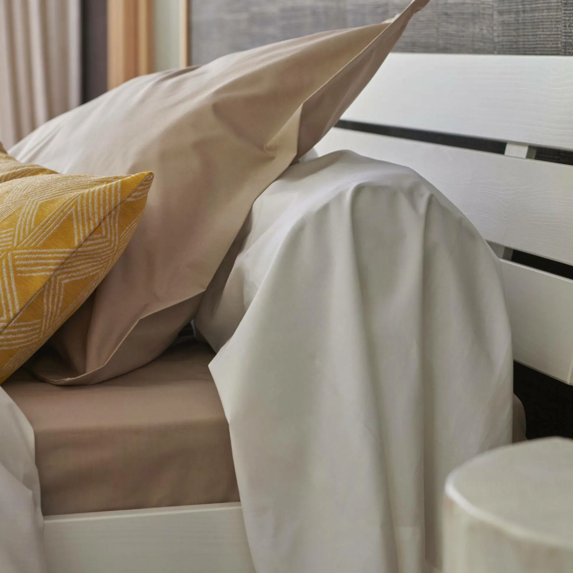 Taie de traversin percale bio Elise - Lin - Taie de traversin 43 x 185 cm