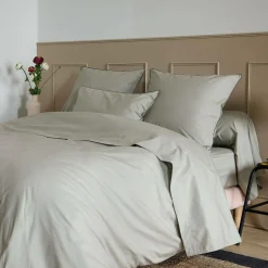 Taie d'oreiller coton bio Thaïs - Bronze - 50 x 70 cm