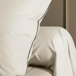 Taie d'oreiller coton bio Thaïs - Dune - 65 x 65 cm