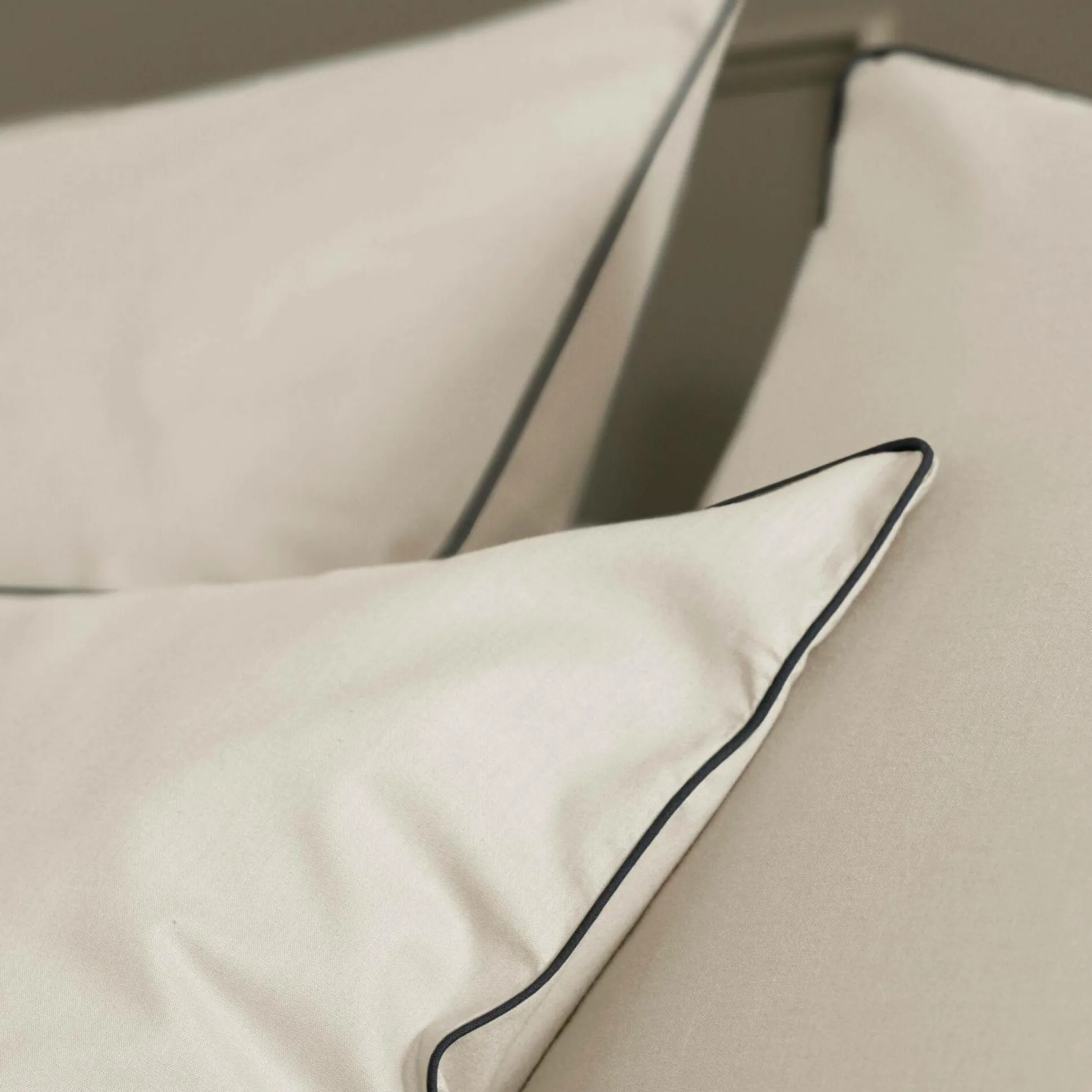 Taie d'oreiller coton bio Thaïs - Dune - 65 x 65 cm