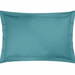 Taie d'oreiller coton bio Fil & Sens - Bleu Lagon - Taie d'oreiller 50 x 75 cm