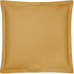 Taie d'oreiller coton bio Fil & Sens - Jaune Curry - Taie d'oreiller 65 x 65 cm