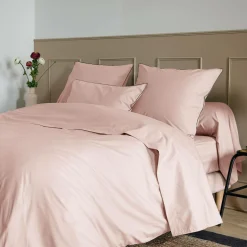 Taie d'oreiller coton bio Thaïs - Blush - 50 x 70 cm
