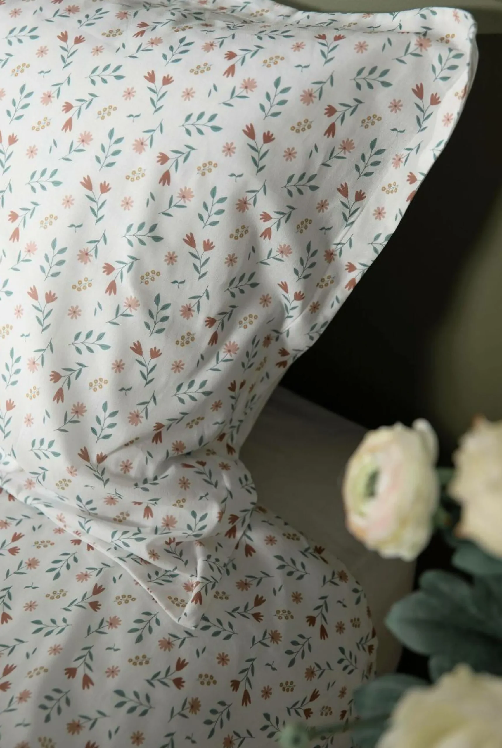 Taie d'oreiller coton bio Verlaine - Blanc - 65 x 65 cm