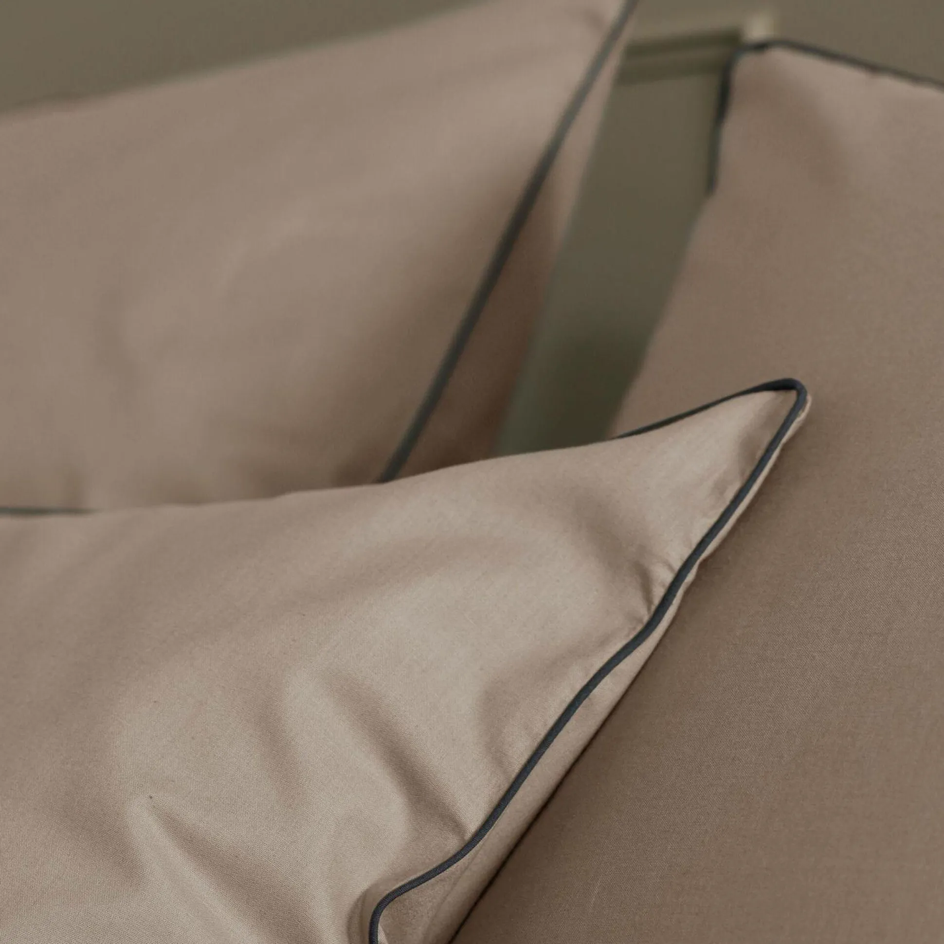 Taie d'oreiller coton bio Thaïs - Ficelle - 50 x 70 cm