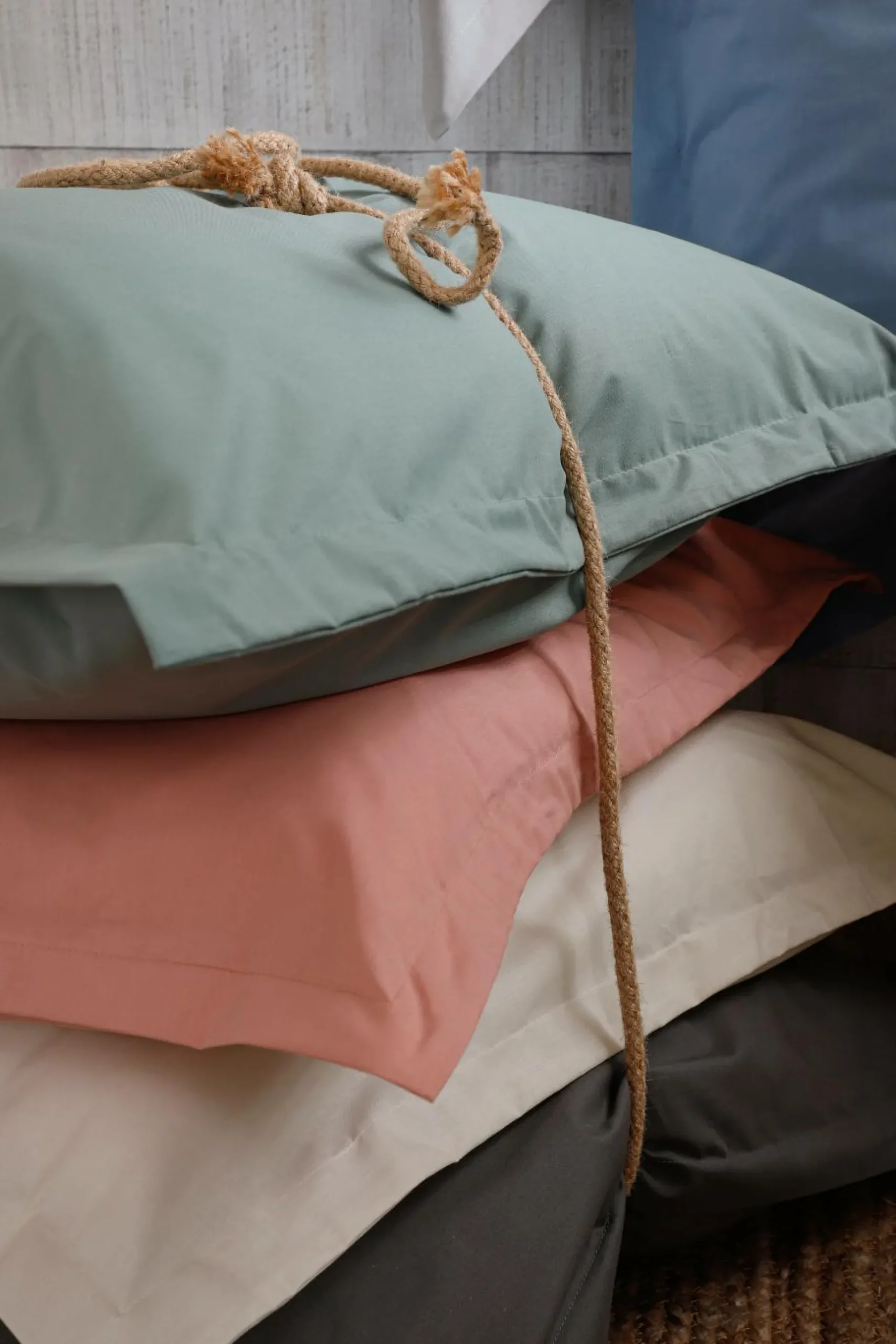 Taie d'oreiller coton bio Fil & Sens - Gris Mastic - Taie d'oreiller 65 x 65 cm