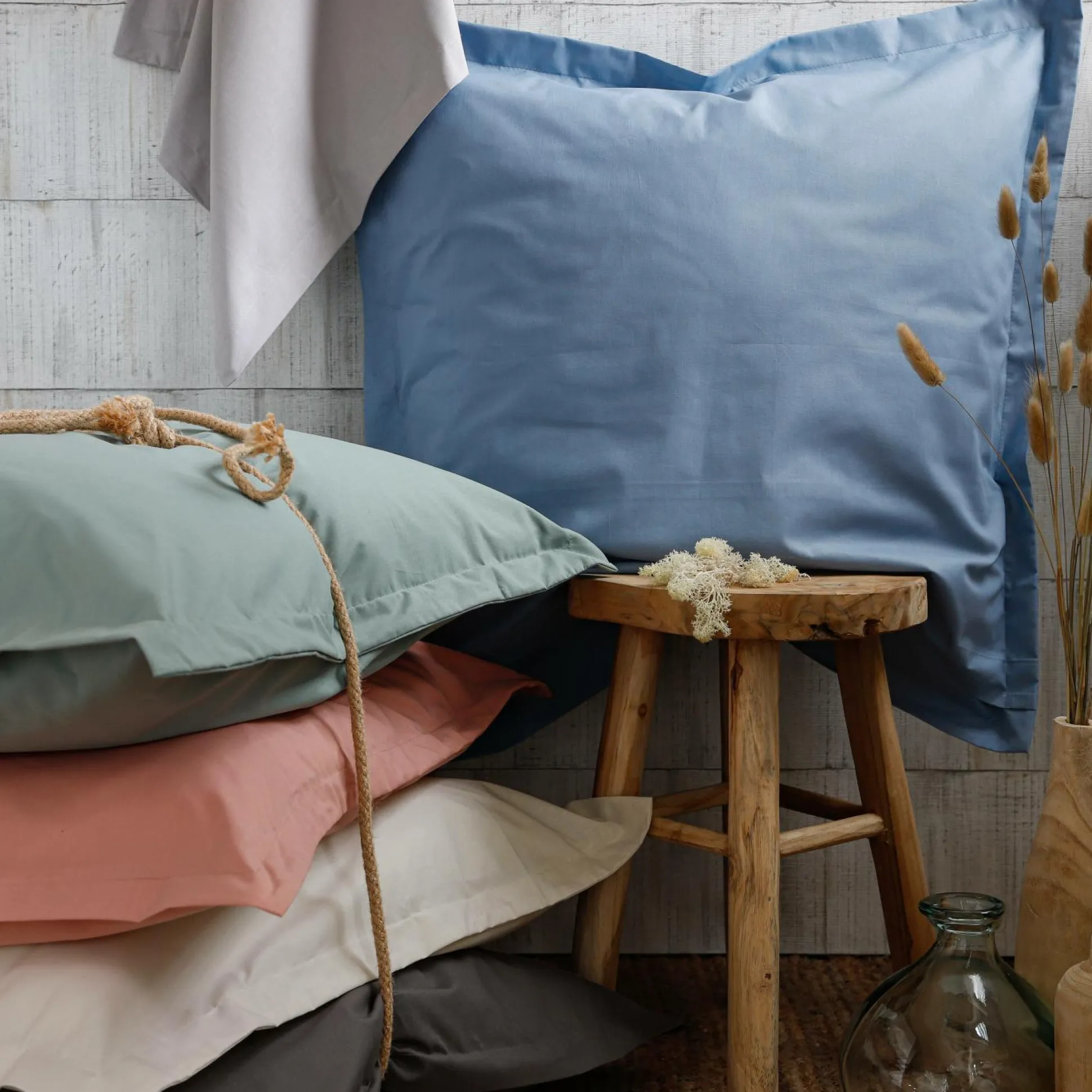 Taie d'oreiller coton bio Fil & Sens - Rose des Sables - Taie d'oreiller 65 x 65 cm