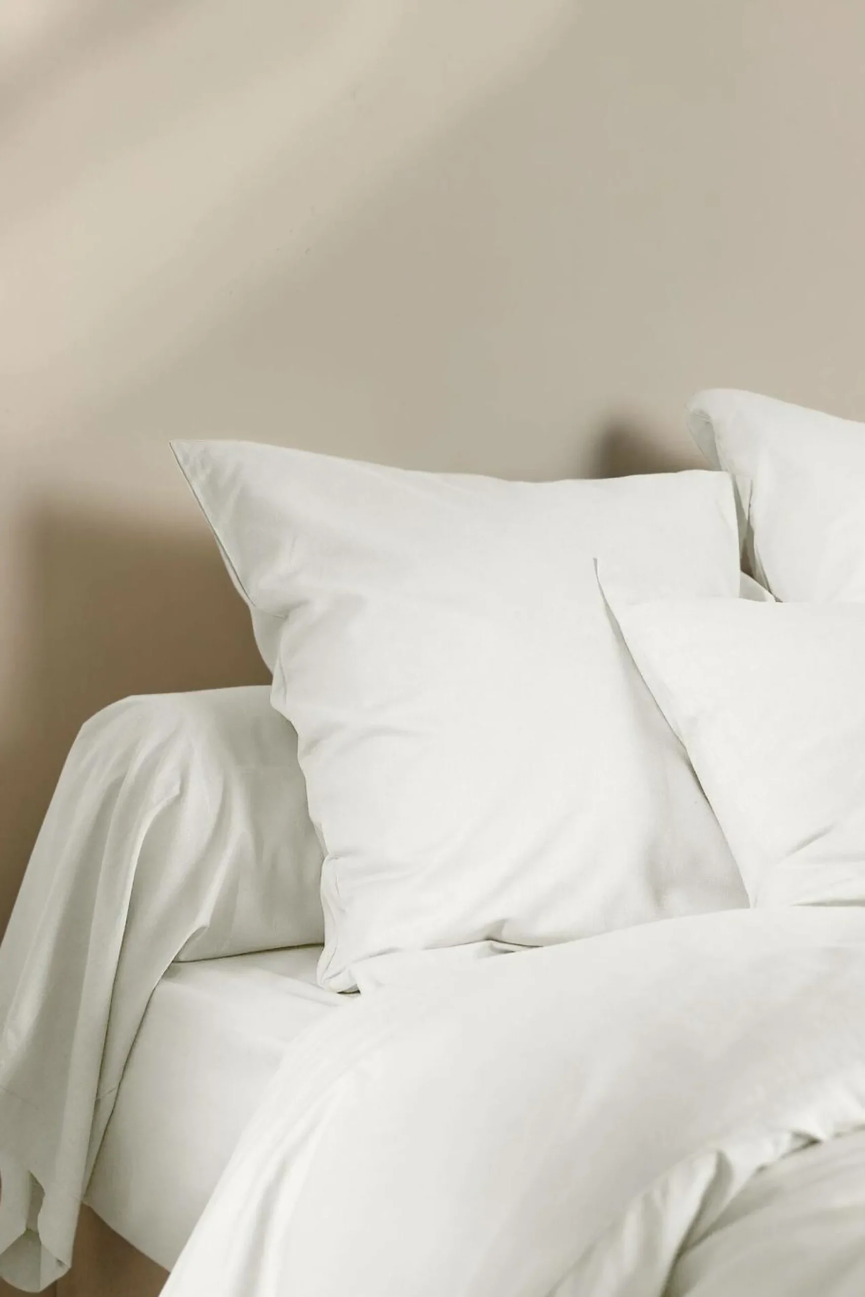 Taie d'oreiller coton lin Valentine - Blanc - 65 x 65 cm