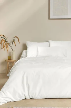 Taie d'oreiller coton lin Valentine - Blanc - 65 x 65 cm