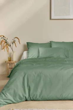 Taie d'oreiller coton lin Valentine - Vert Amande - 65 x 65 cm