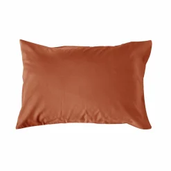 Taie d'oreiller coton lin Valentine - Terracotta - 50 x 70 cm