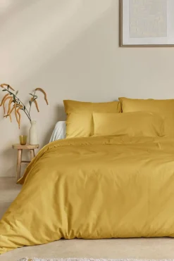 Taie d'oreiller coton lin Valentine - Curry - 65 x 65 cm