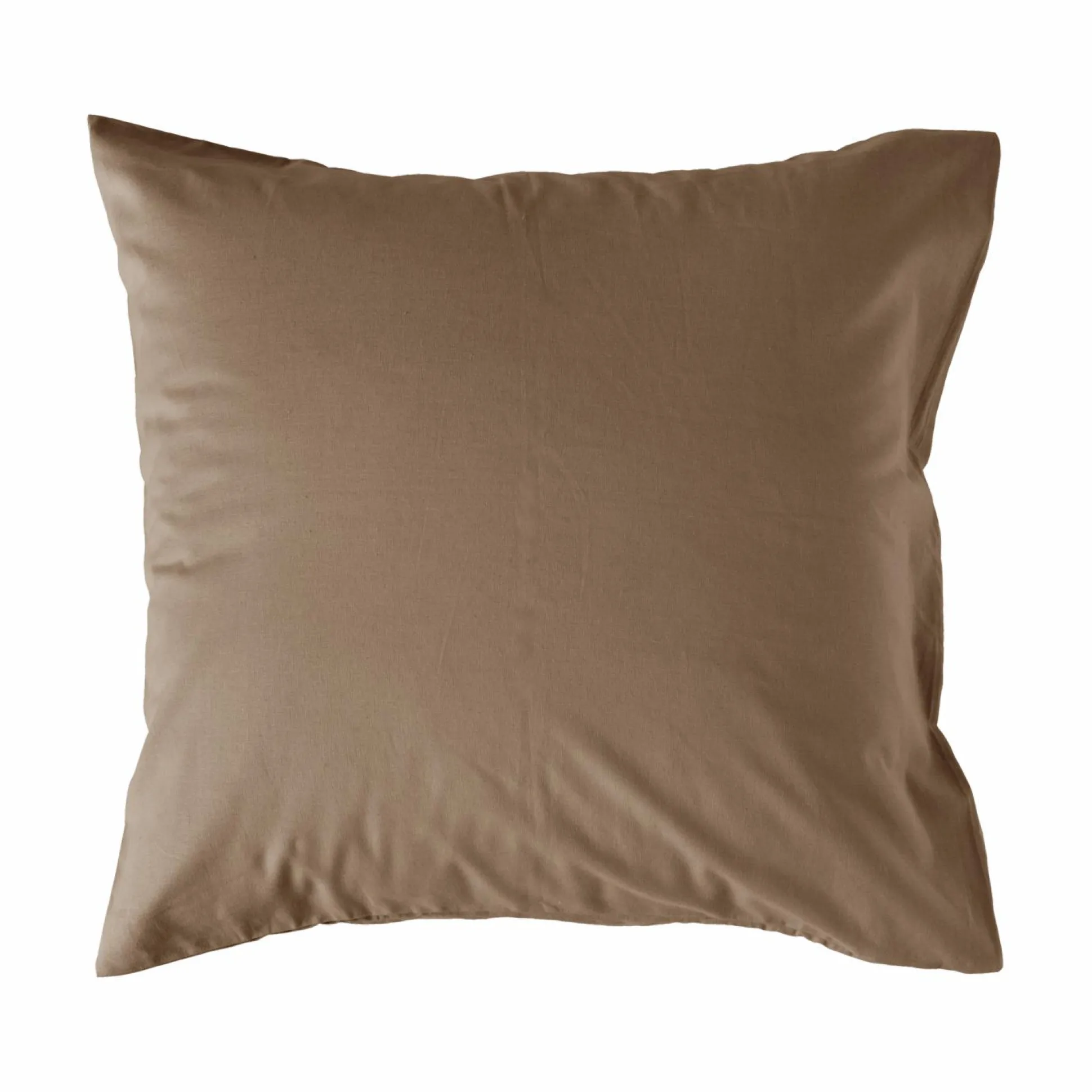 Taie d'oreiller coton lin Valentine - Taupe - 65 x 65 cm