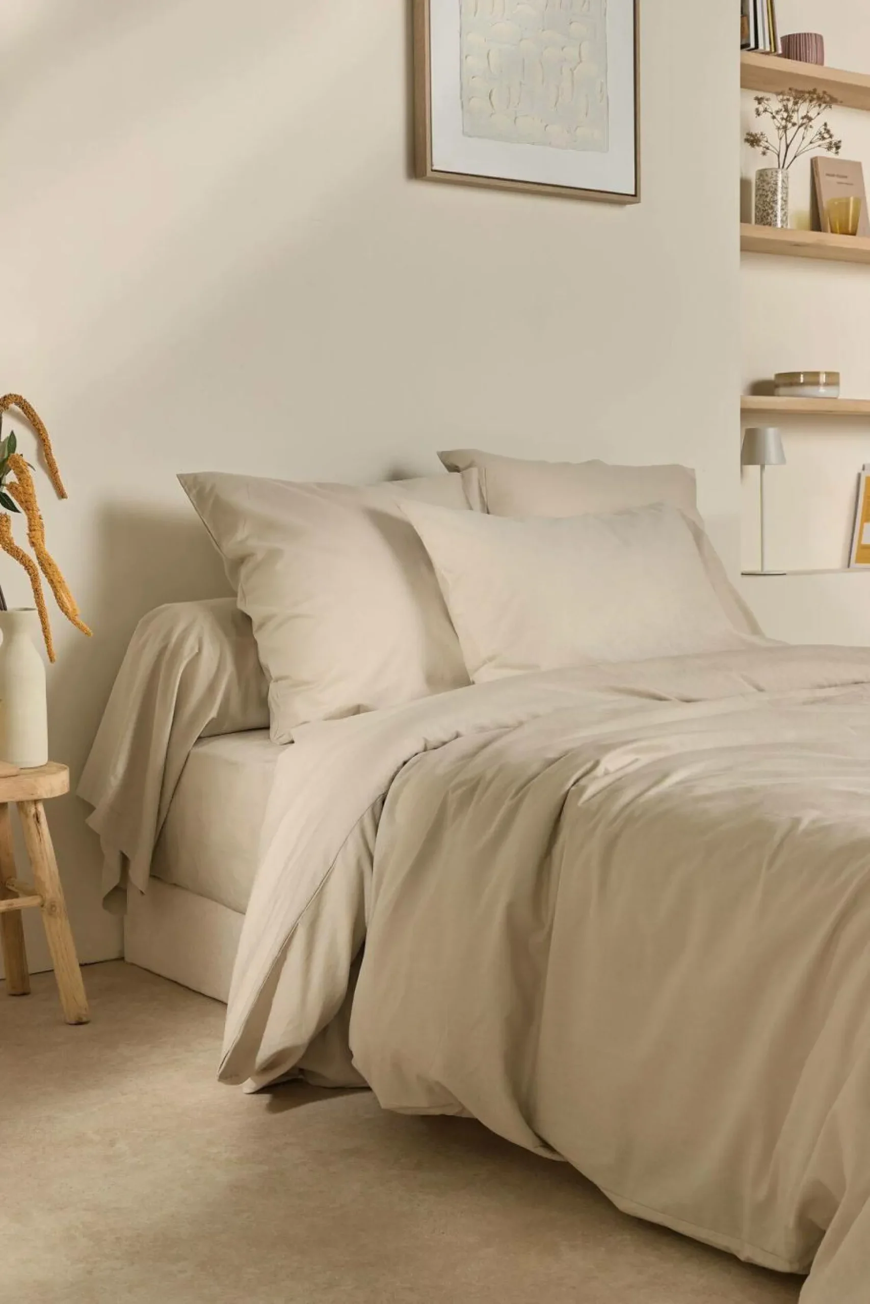 Taie d'oreiller coton lin Valentine - Lin - 65 x 65 cm