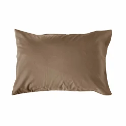 Taie d'oreiller coton lin Valentine - Taupe - 50 x 70 cm