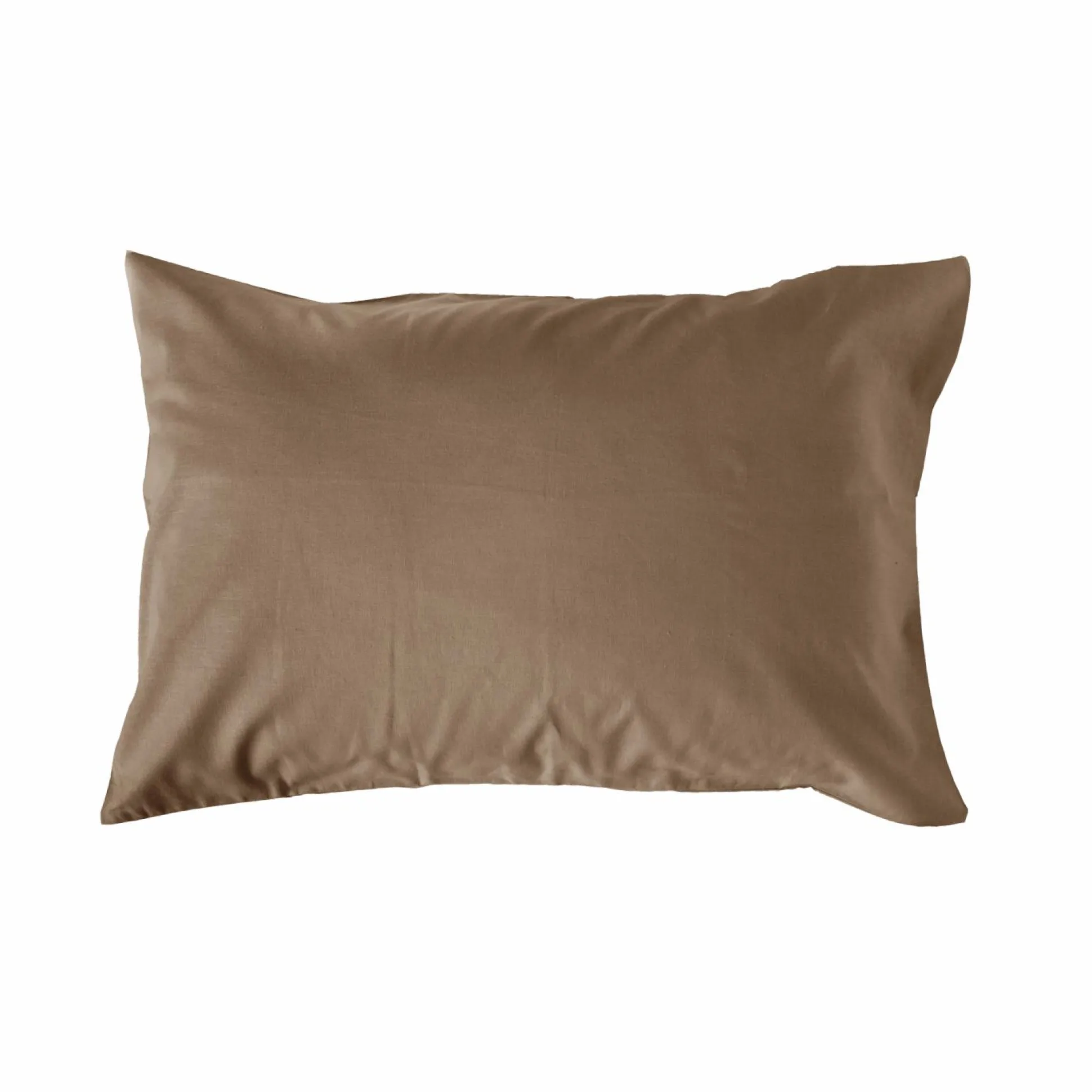 Taie d'oreiller coton lin Valentine - Taupe - 50 x 70 cm