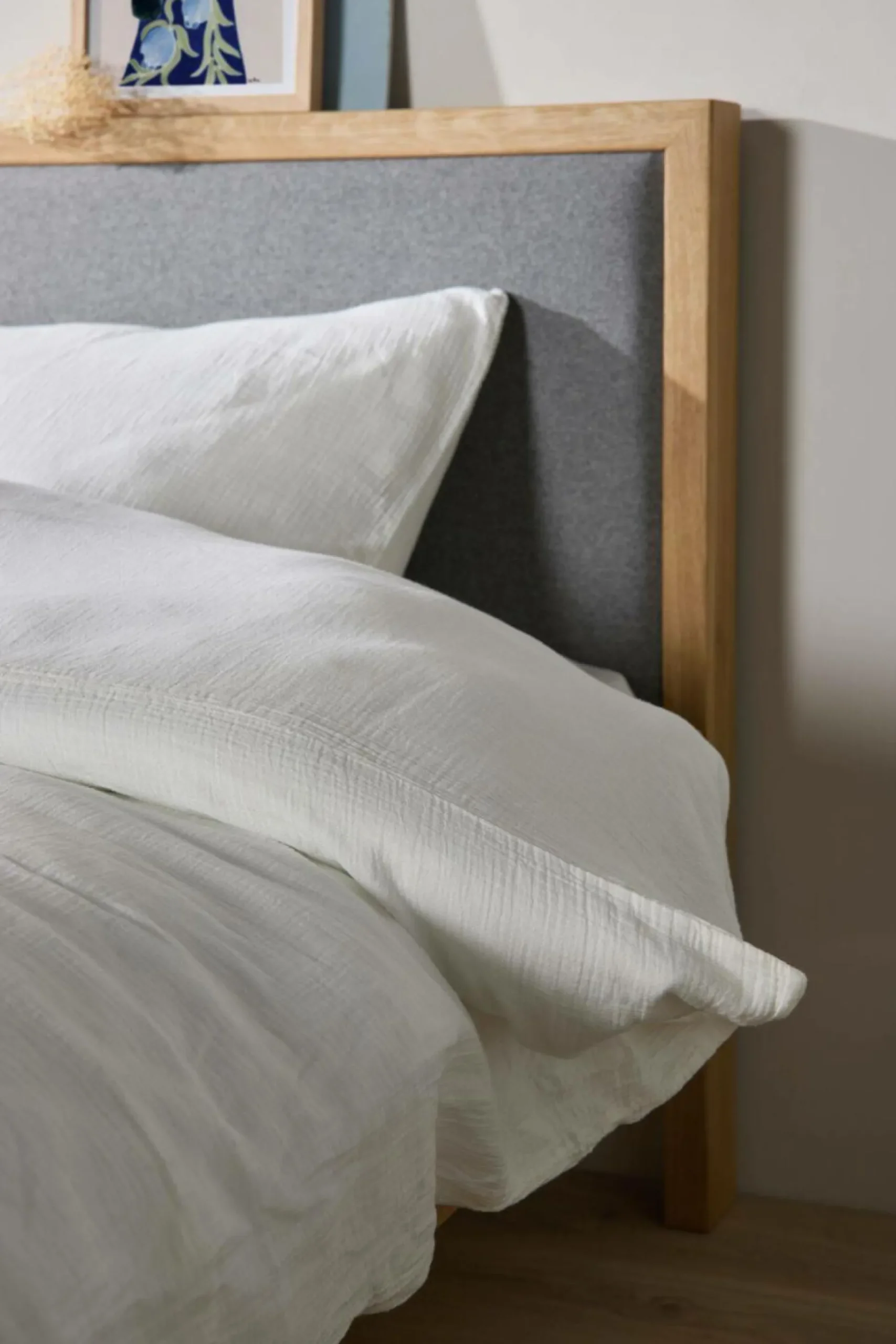 Taie d'oreiller gaze de coton bio Lou - Blanc - 65 x 65 cm