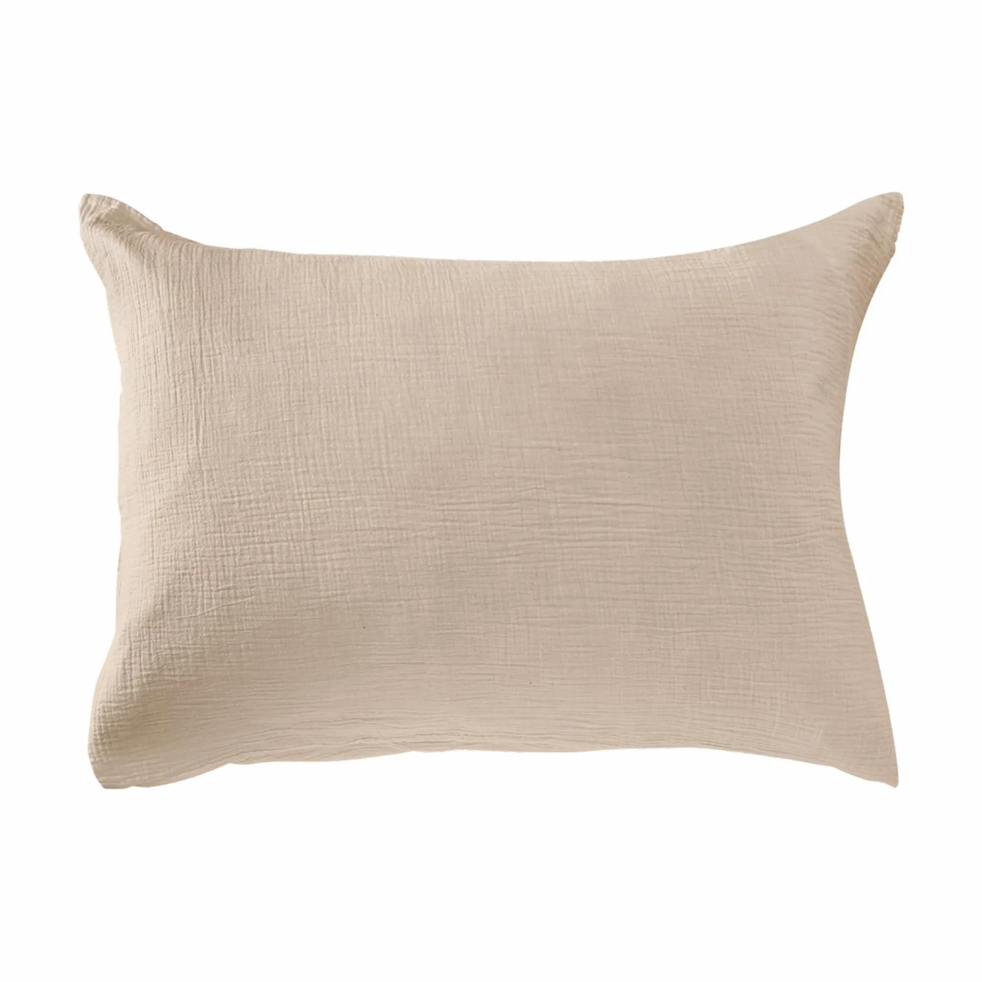Taie d'oreiller gaze de coton bio Lou - Beige - 50 x 70 cm